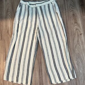 Old Navy Striped Ankle Pants - Black and Cream